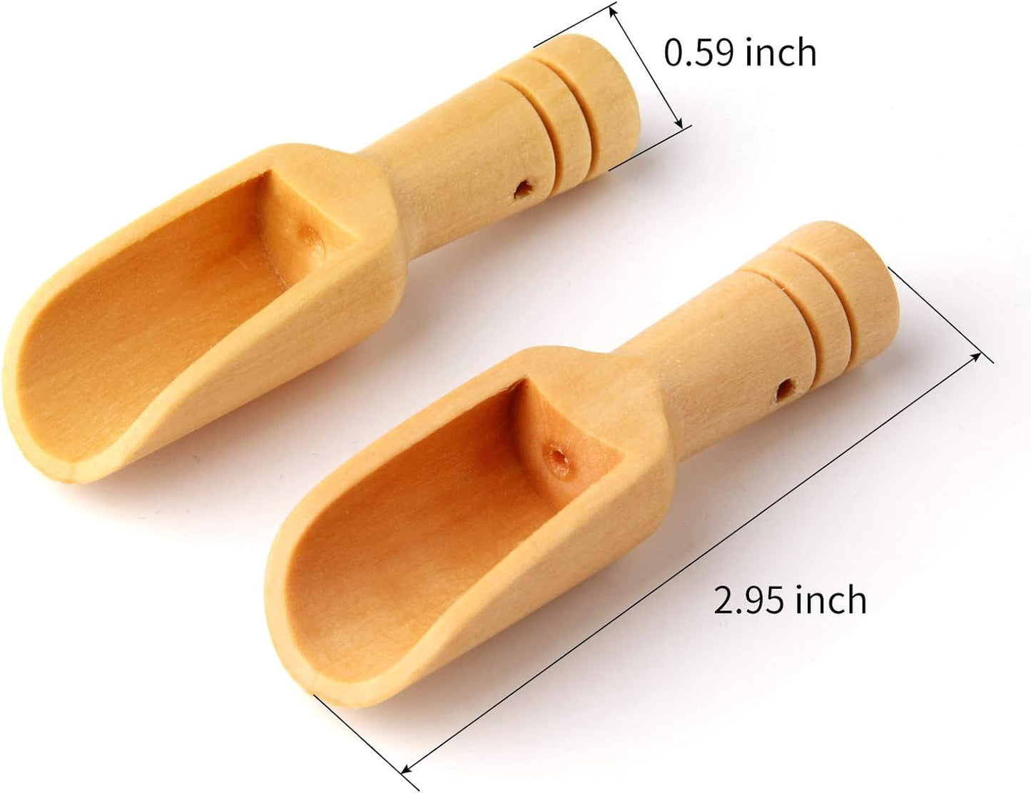 Small Bamboo scoop with crystal chip handle